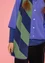 Halstørklæde "Intarsia" i uld (midnatsblå/havsgrøn En størrelse)