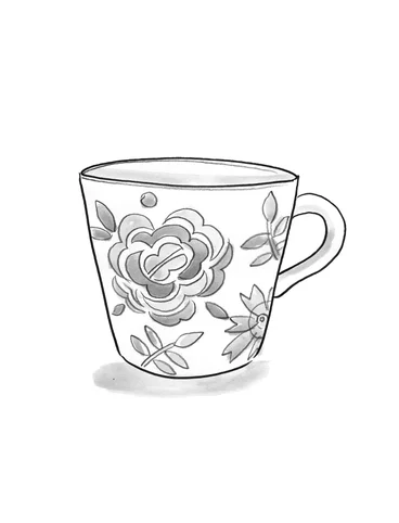 Tasse à thé "Karin" en céramique - tomate