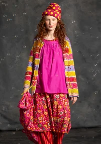 Blouse in cotton/silk - cerise