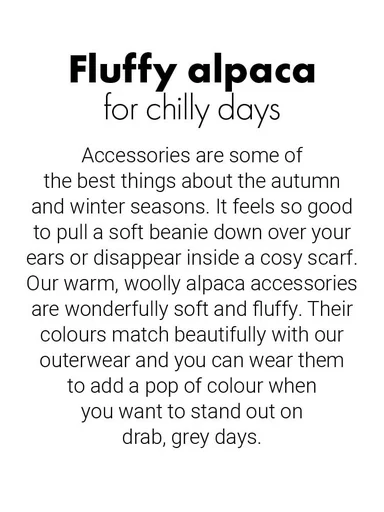 Fluffy alpaca for chilly days 