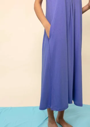 Robe en jersey de coton biologique/modal - bleu ciel