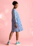 “Inez” recycled/organic cotton dress (arctic blue S)