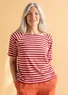 Jersey top in organic cotton (lingonberry/pink marble S)