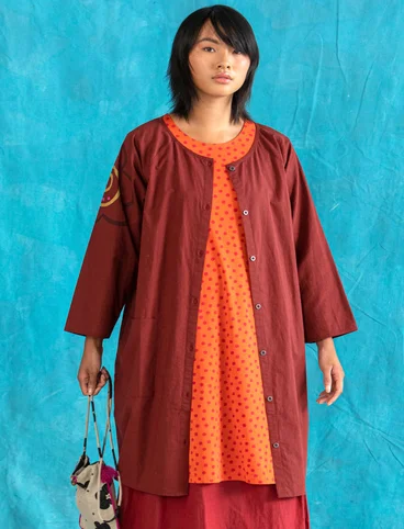Robe "Web" en coton biologique  - rouge curry