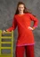 Tunic in wool/cashmere (lava red S)
