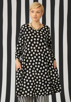 “Nicole” jersey dress in organic cotton/modal - black