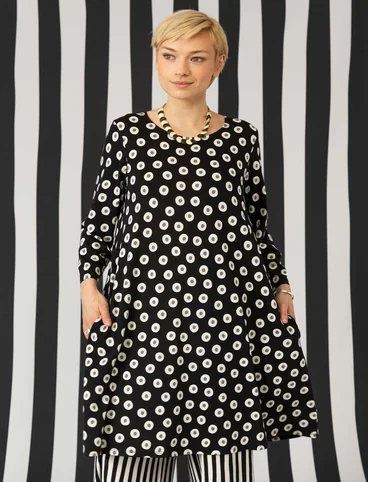 “Nicole” jersey dress in organic cotton/modal - black