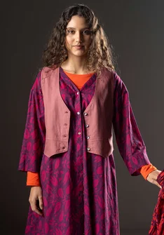 Woven organic cotton waistcoat - dovrd