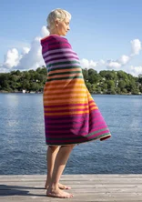 “Sunset” bath sheet in organic cotton - cochineal