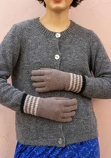 Lambswool gloves - mole/melange