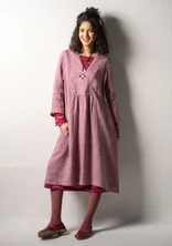 Woven “Bodil” dress in linen - chalk pink
