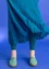 Woven organic cotton underskirt (light petrol blue S)