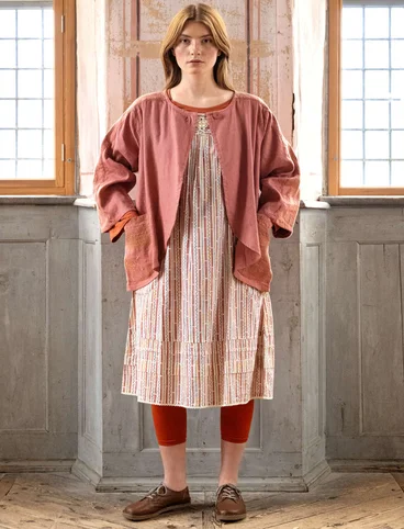 Robe "Lina" en coton biologique tissé - lys foncé