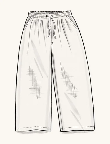 Woven linen trousers - natural