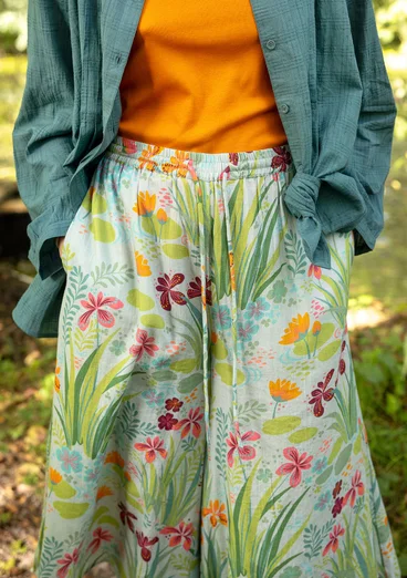 Pantalon tissé « Iris » en coton biologique - menthe