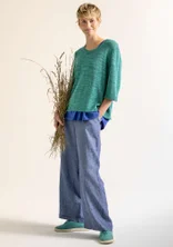 Linen/organic cotton sweater - aqua green