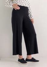 Pantalon en jersey de lyocell/élasthanne - noir