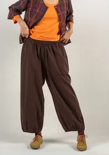 Woven “Olivia” puff pants in organic cotton - mullberry