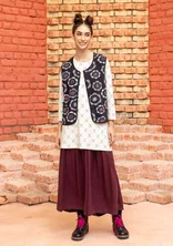 “Soho” jersey vest in organic cotton - black