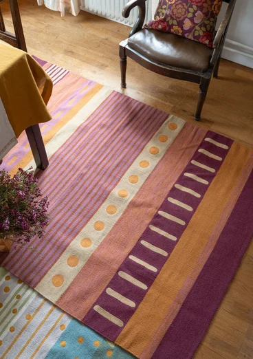 Tapis "Freja" en laine - henné