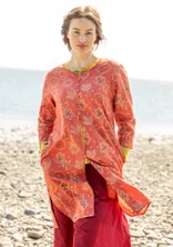 “Kamala” woven dress in organic cotton - henna