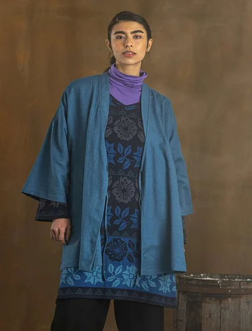 Kimono "Georgia" i ekologisk bomull - indigofera