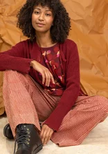 “Willow” woven pants in organic cotton - henna