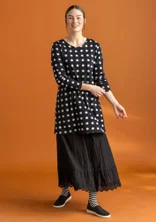 �“Tyra” jersey tunic in organic cotton/modal - black/patterned