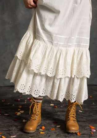 Woven petticoat slip in organic cotton - ecru