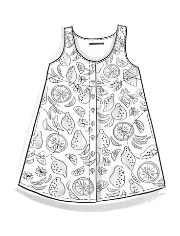 Balalaika-Kleid „Yuzu“ aus Leinengewebe - senf