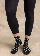 Solid-colour leggings made from recycled polyamide - black