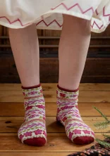 “Twinkle” wool terry socks - ecru