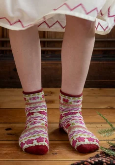 “Twinkle” wool terry socks - ecru