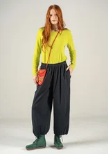 Woven “Olivia” puff pants in organic cotton - black