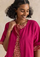 “Vendela” woven organic cotton blouse - cyklamen