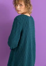 “Celia” favorite sweater in recycled cotton - dark jade