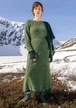 “Forget-me-not” knit skirt in an alpaca blend - forest green/melange