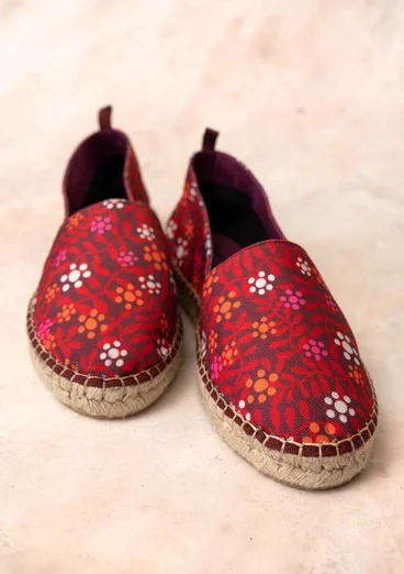 Espadrilles ”Hake” en coton - bordeaux