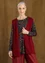 Knitted wool waistcoat (agate red S)