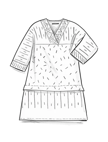 Geweven jurk "Sky" van biologisch katoen - amandelmelk