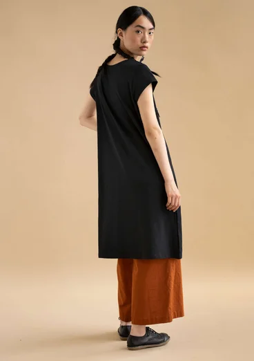 “Jane” jersey dress in organic cotton/spandex - black