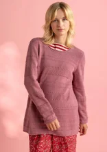 “Edna” Bästis sweater in recycled cotton - terrazzo pink