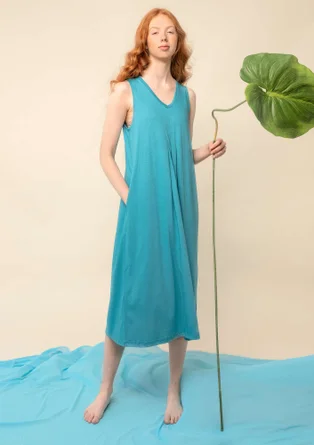 Robe en jersey de coton biologique/modal - turquoise