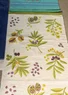 “Olives” printed hallway runner in organic cotton (asparagus One Size)