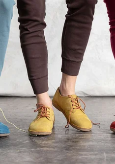 Nubuck lace-ups - olive