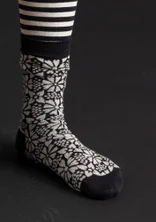 “Freja” socks in organic cotton - black