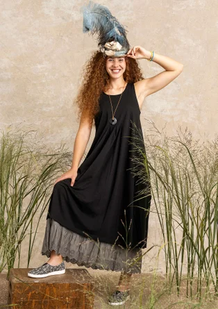 Organic cotton jersey dress - black