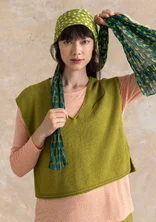 “Sally” organic cotton scarf - bottle green