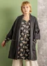 Veste kimono en coton biologique/lin (noir S)