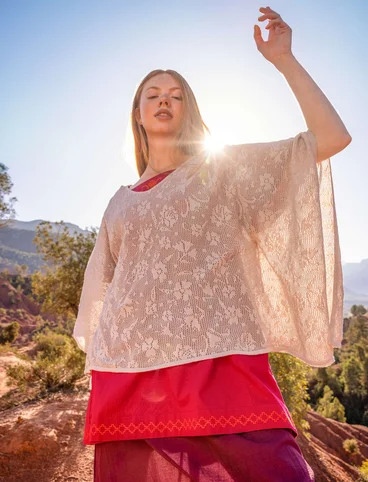 “Patricia” organic/recycled cotton poncho - natural